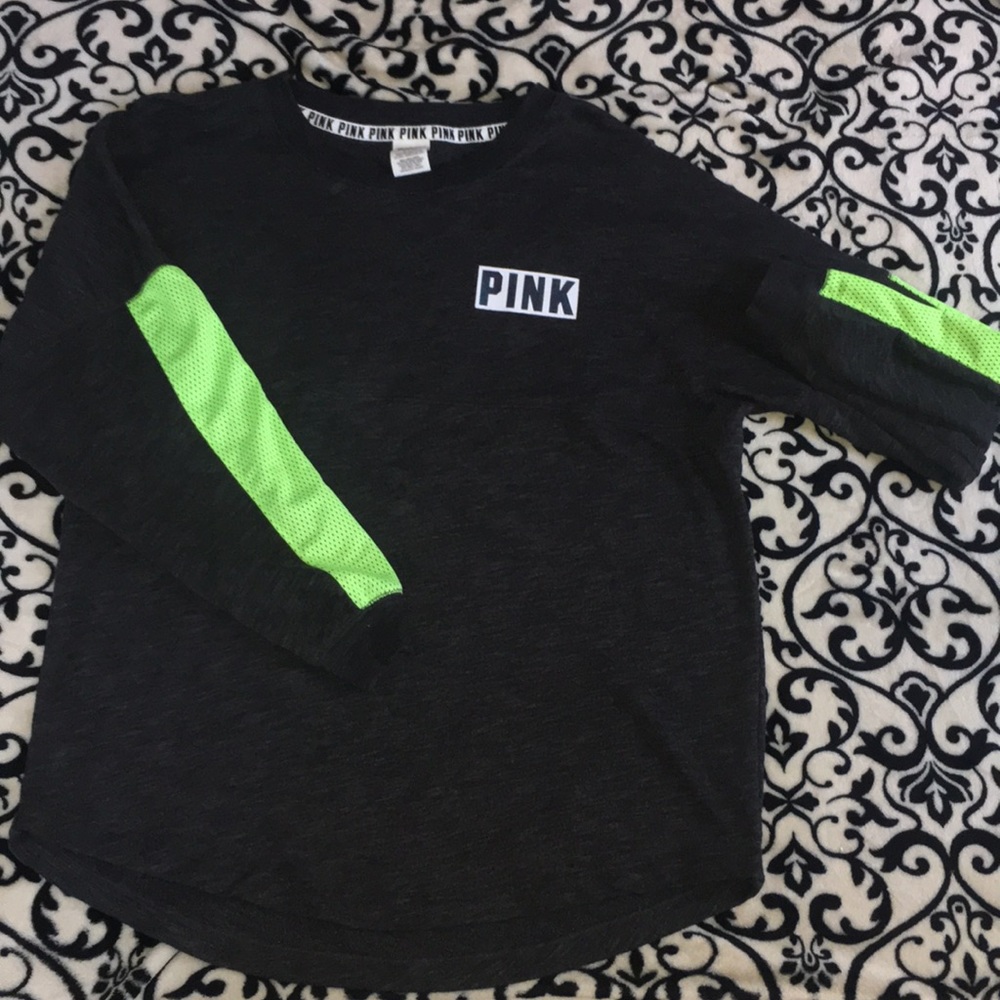 grey victoria’s secret pink sweatshirt